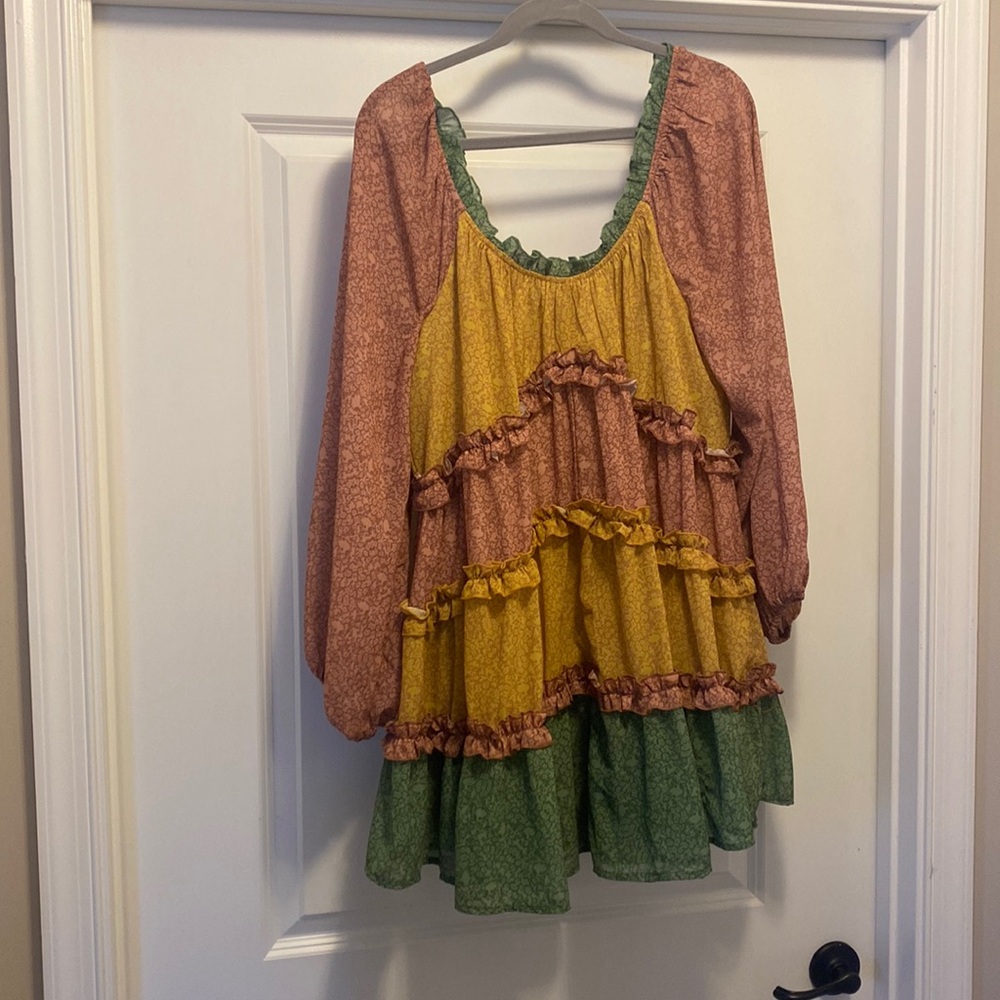 Tiered flowy mini dress